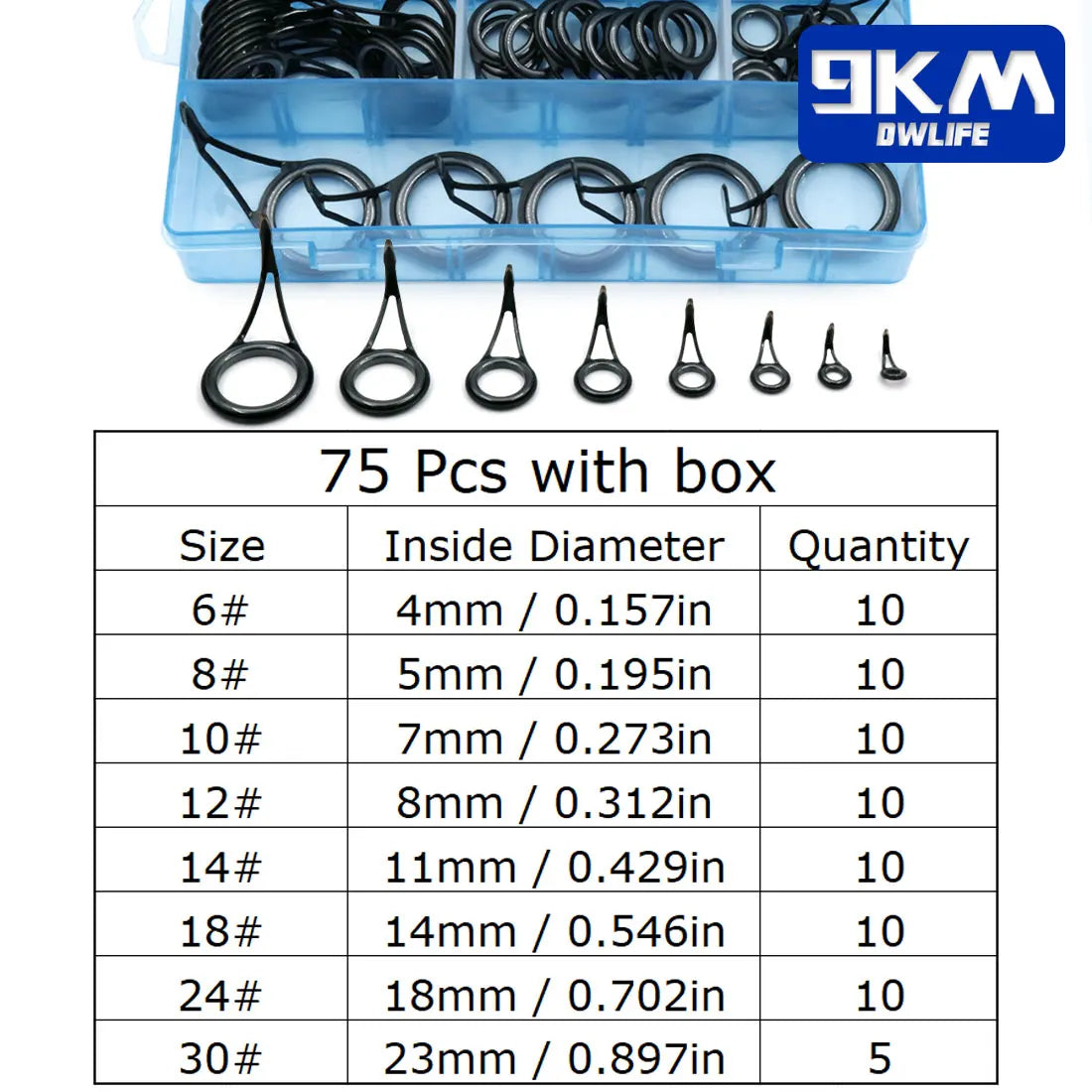Telescopic Fishing Rod Repair Kit - 105 Pieces