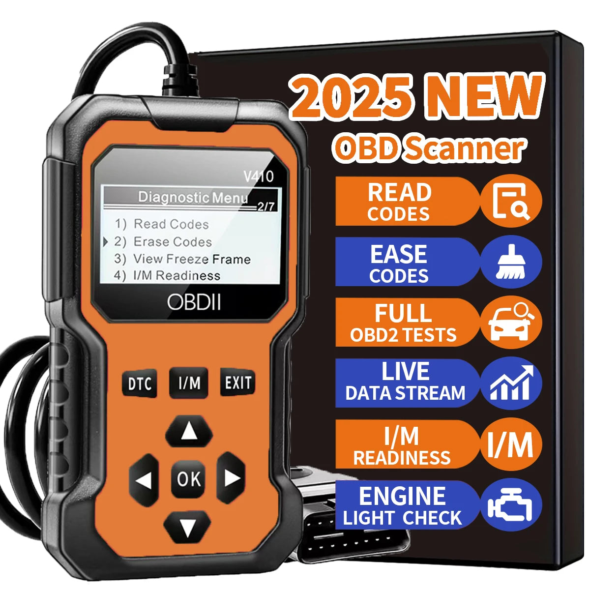 HookUpCo. OBD2 Scanner for Engine Diagnostics
