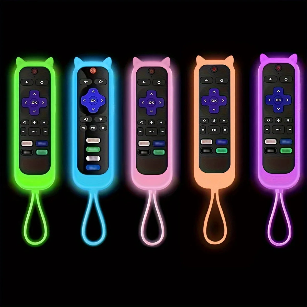 HookUpCo. Glow in the Dark Cat Ear Remote Cover