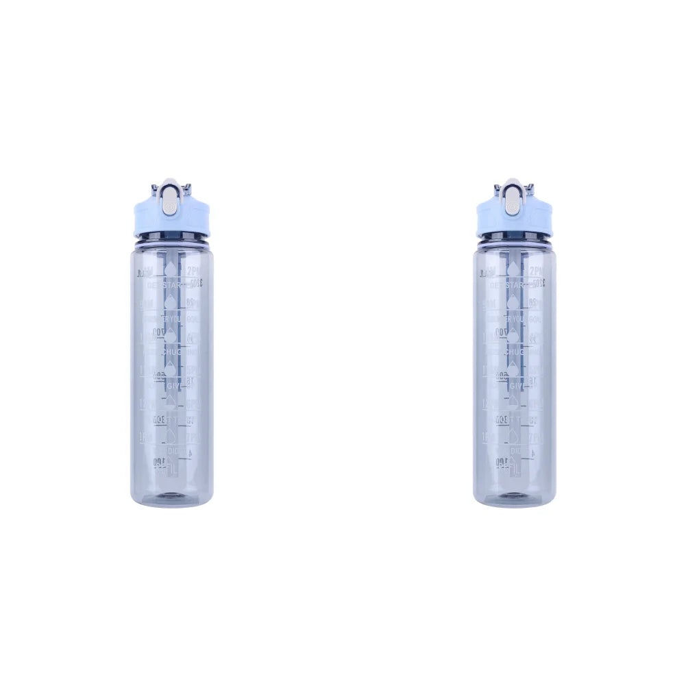 Portable Large Capacity Water Bottle with Straw and Handle