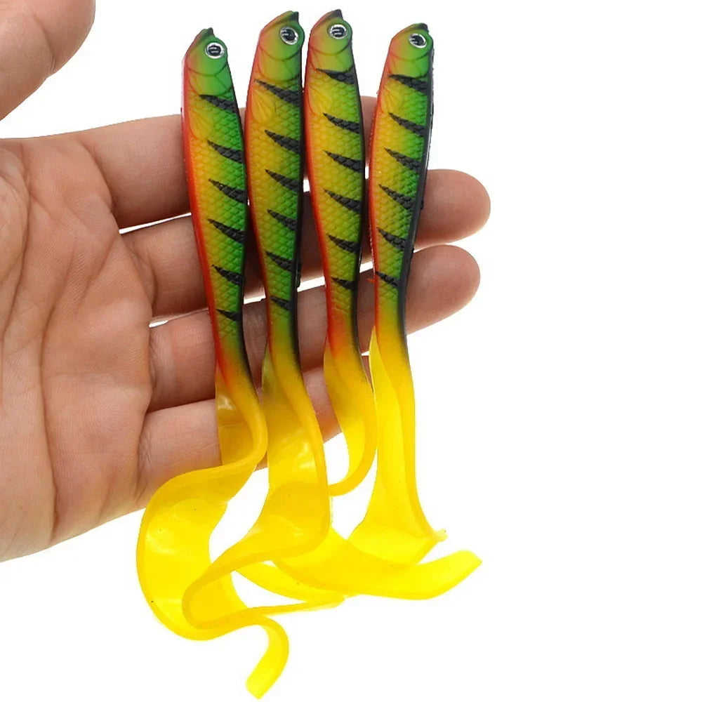 Soft T-Tail Swimbait 125mm for Realistic Fishing Action