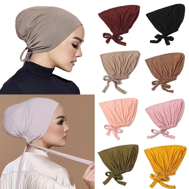 Soft Modal Muslim Turban Hat for Comfortable Hijab Wear