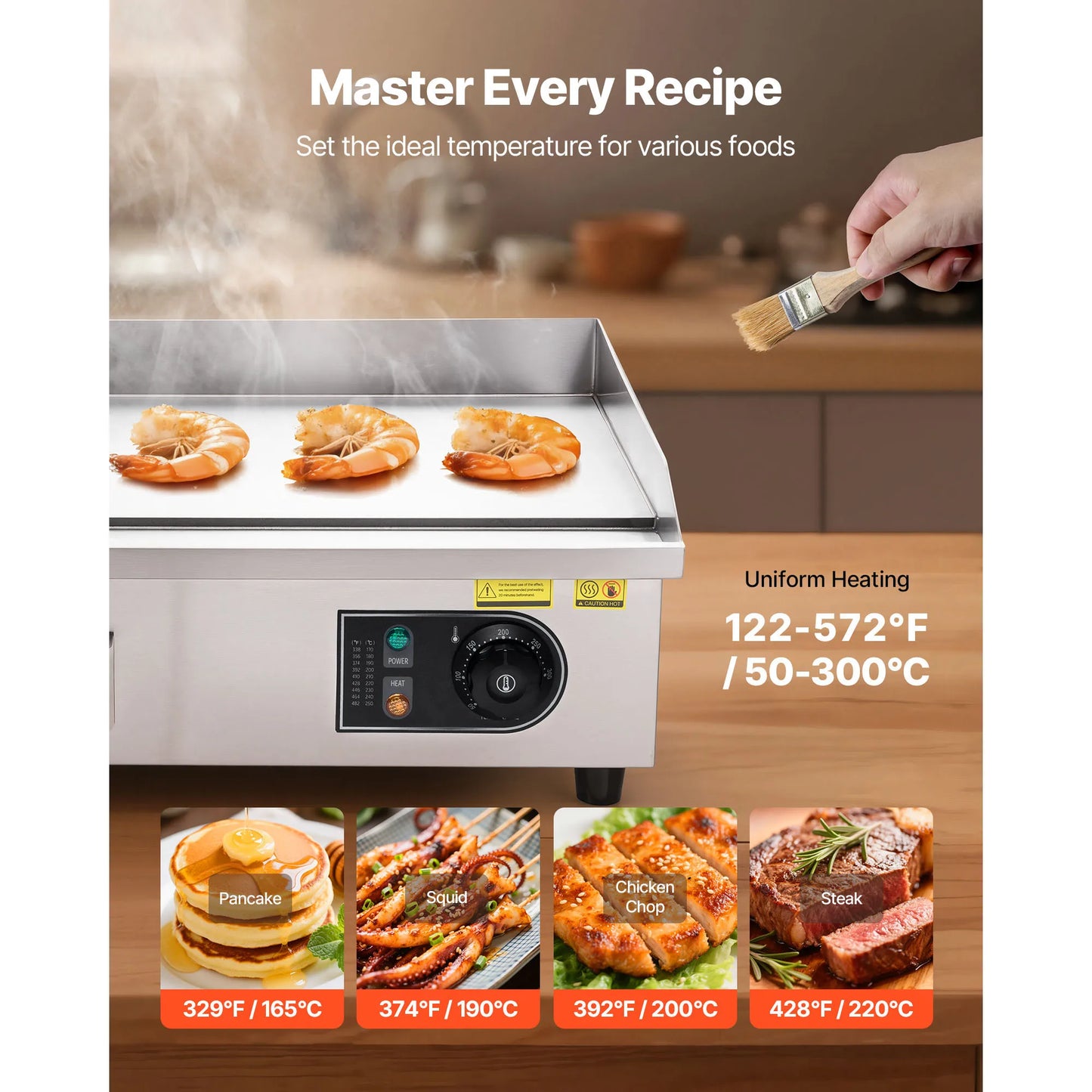 HookUpCo. Stainless Steel Griddle