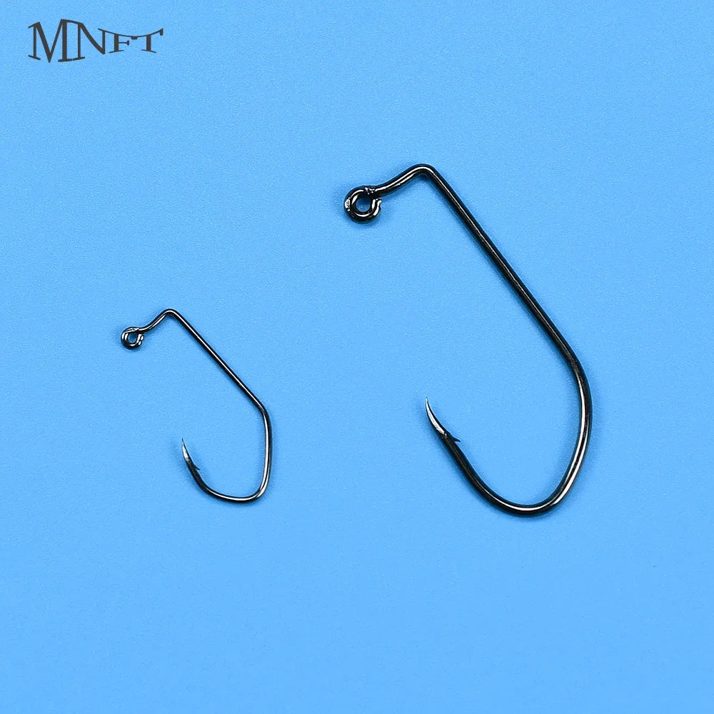 MNFT 60Pcs High Carbon Steel Fishing Jig Hooks for Anglers
