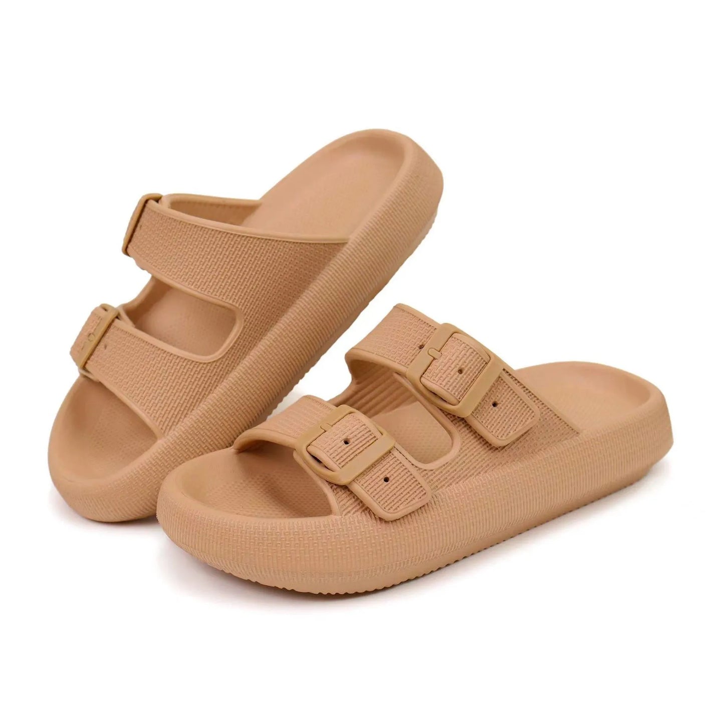 Comfortable EVA Platform Sandals with Double Buckle Design