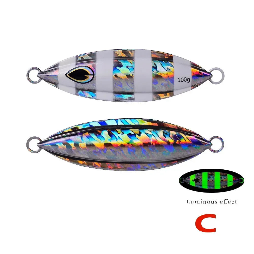 40g to 100g Metal Fishing Lures for Saltwater Jigging