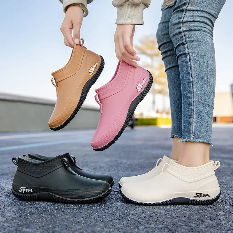Waterproof Casual Short Tube Rain Boots for Women