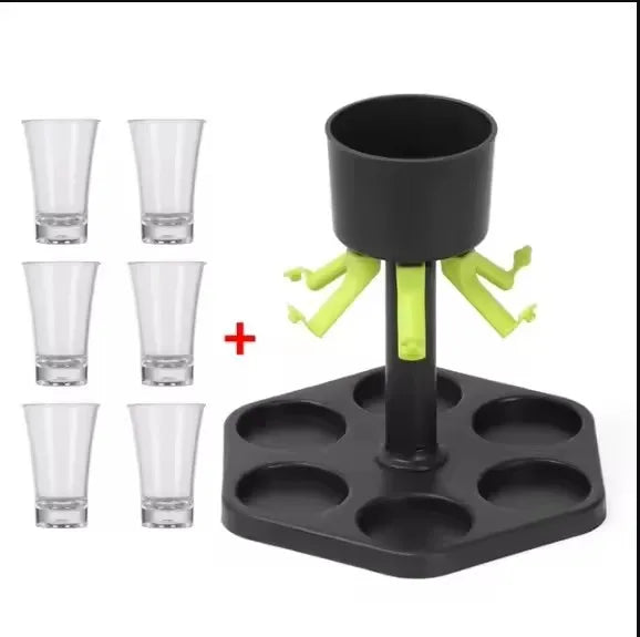 HookUpCo. 6 Shot Glass Games Dispenser Set