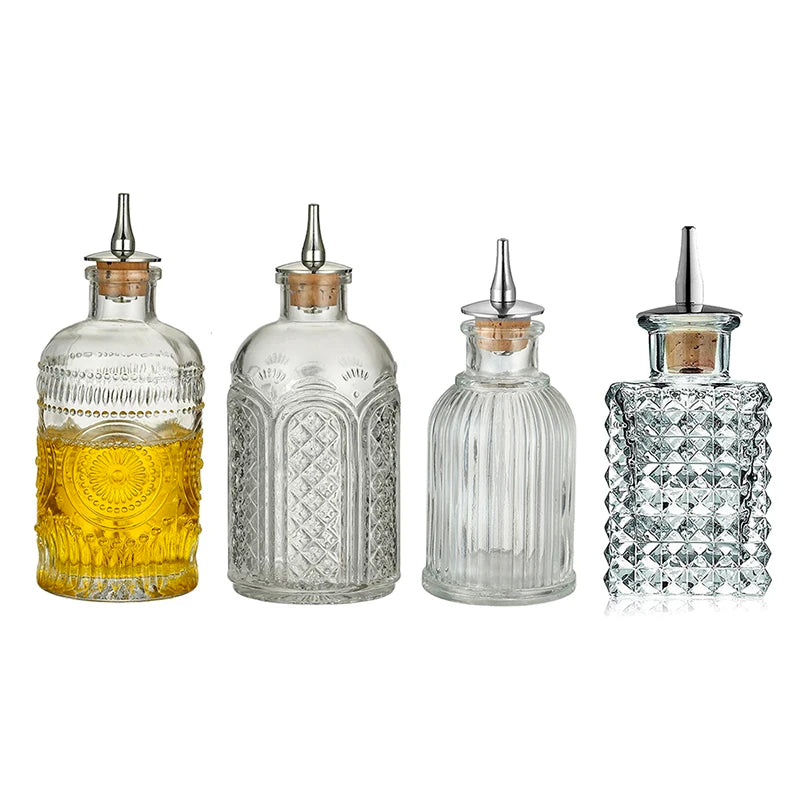 Vintage Cocktail Bitters Bottle with Dasher Top for Mixology