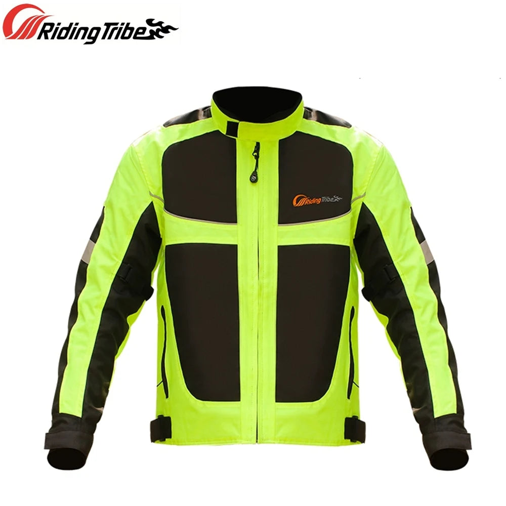 High Visibility Breathable Motorcycle Jacket with Protective Pads
