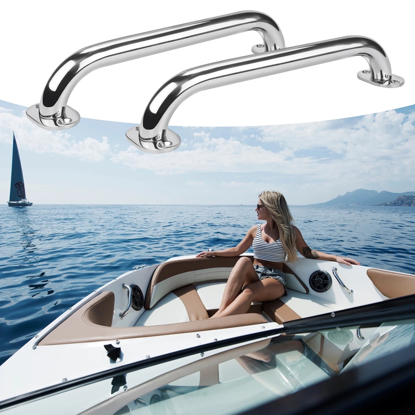 HookUpCo. Polished Stainless Steel Grab Handle - HookUpCo.