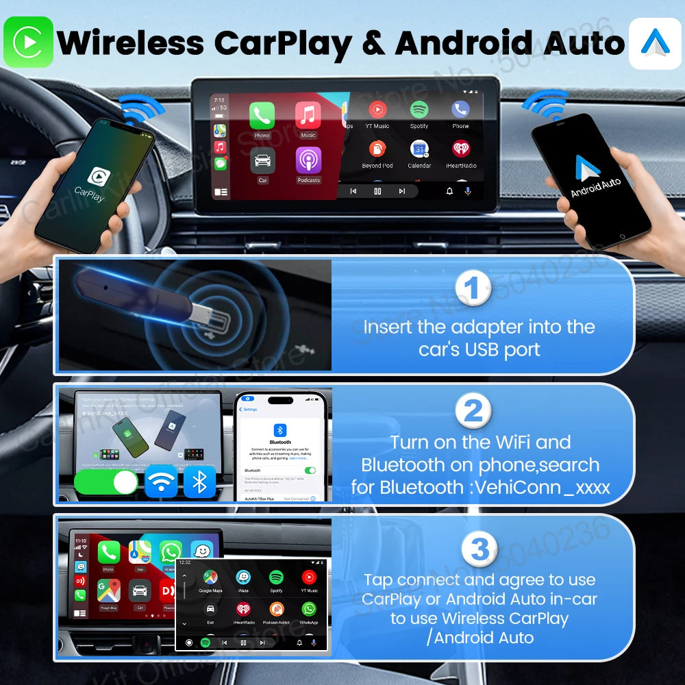 Wireless CarPlay Adapter for Easy Auto Connection Plug & Play