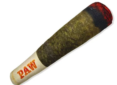 HookUpCo. Cigar Plush Squeaky Dog Chew Toy