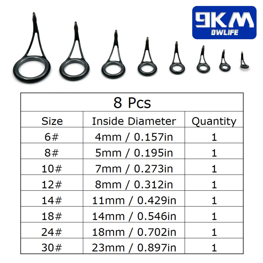 Telescopic Fishing Rod Repair Kit - 105 Pieces