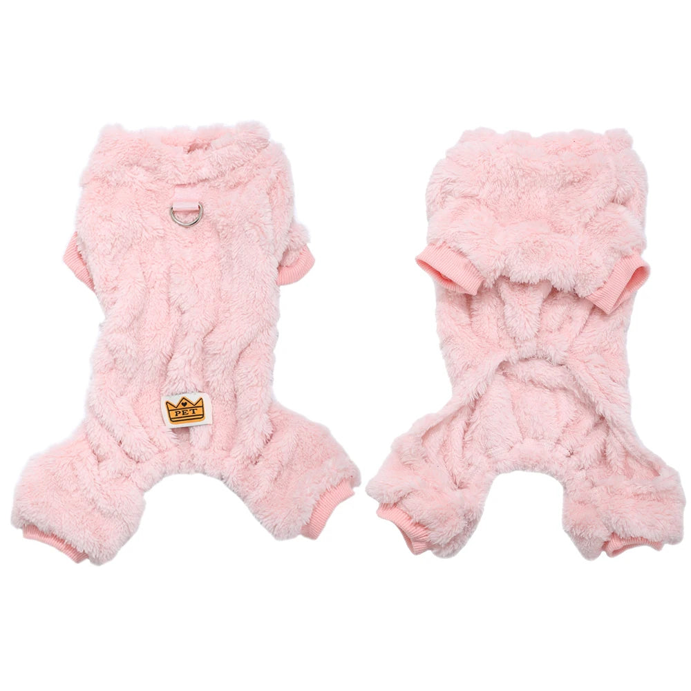 HookUpCo. Cozy Fleece Jumpsuit for Dogs