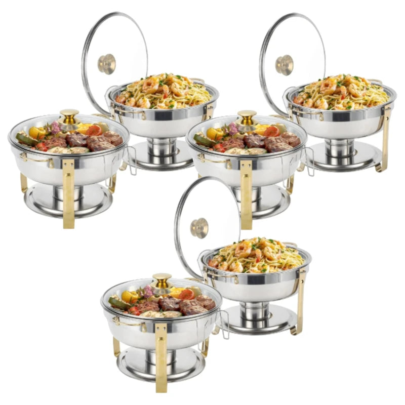 HookUpCo. Round Chafing Dish Set