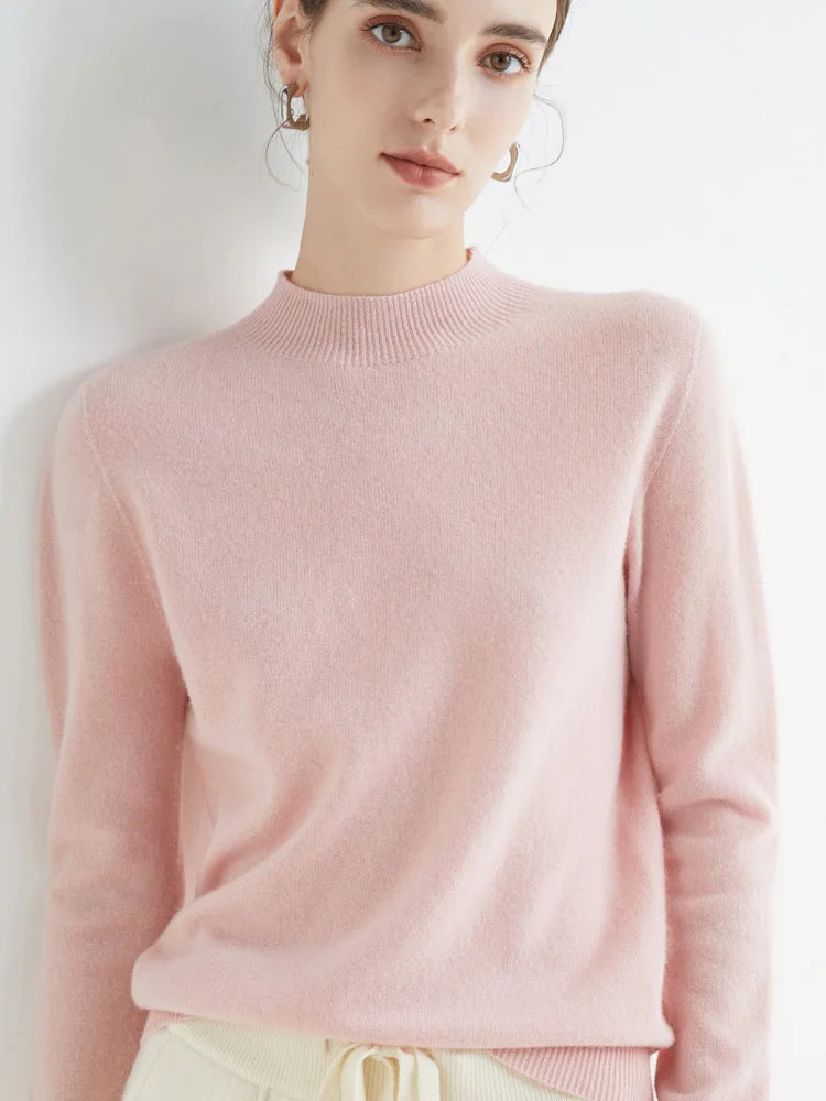 HookUpCo. Women's Cozy Mock-Neck Pullover Sweater