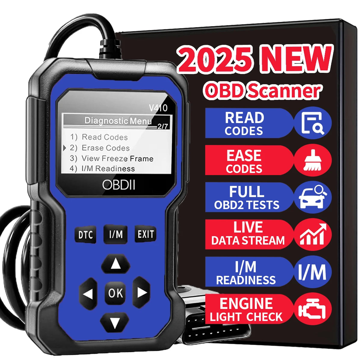 HookUpCo. OBD2 Scanner for Engine Diagnostics
