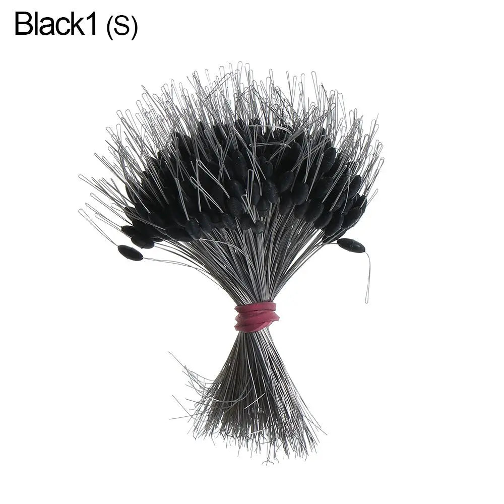 300 Black Silicone Fishing Bobber Stoppers - HookUpCo.