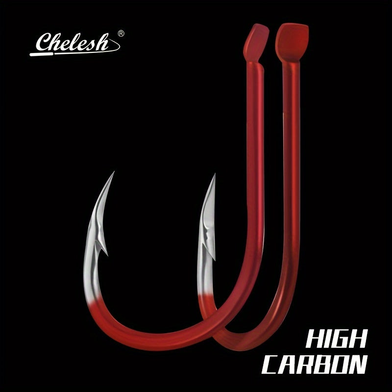 50 Carbon Steel Barbed Fish Hooks for Durable Fishing Trips