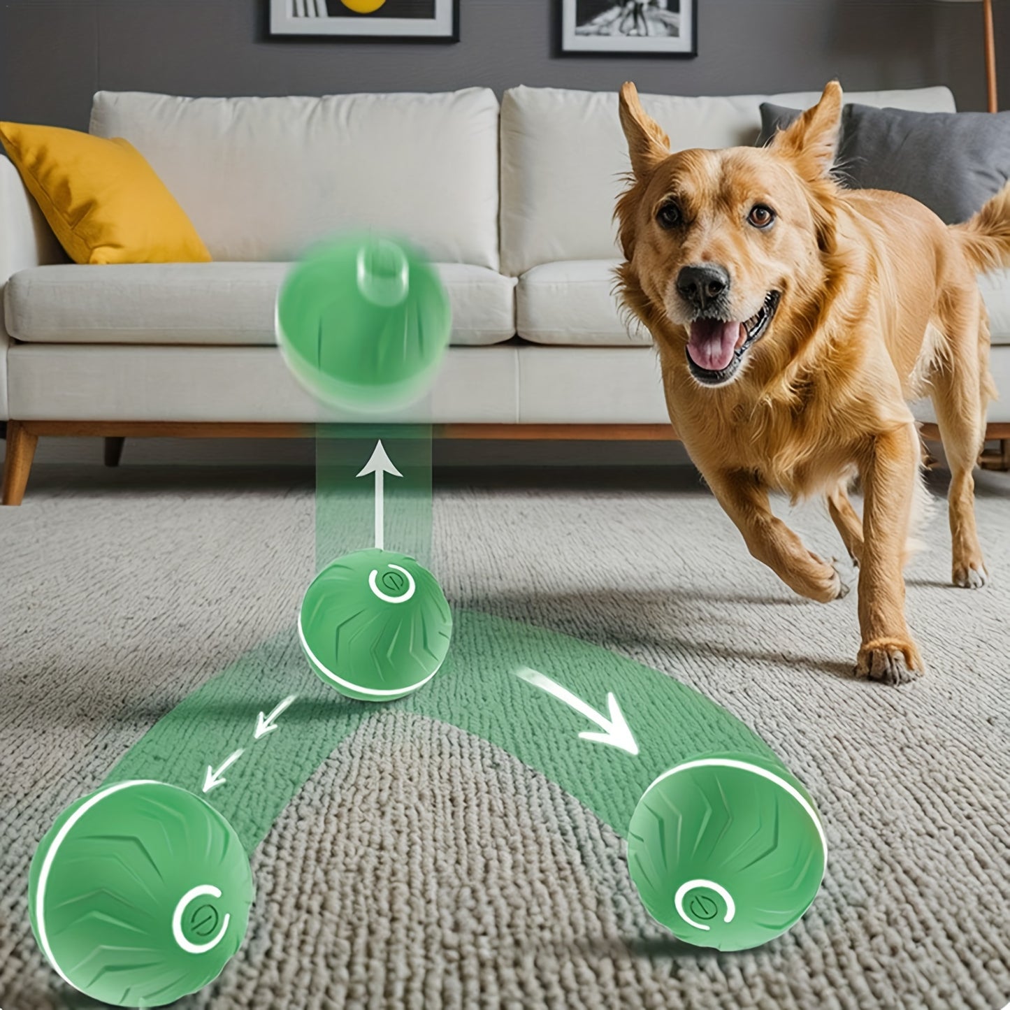 Rechargeable Interactive Pet Ball for Active Dogs and Cats