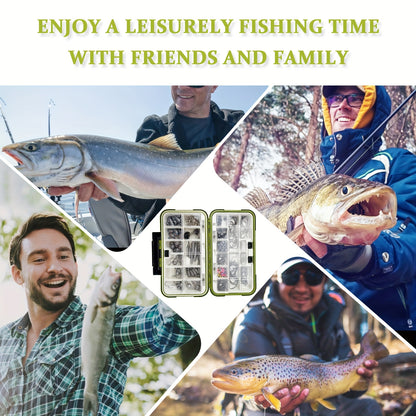 306-Piece Fishing Lure Accessories Kit with Tackle Box