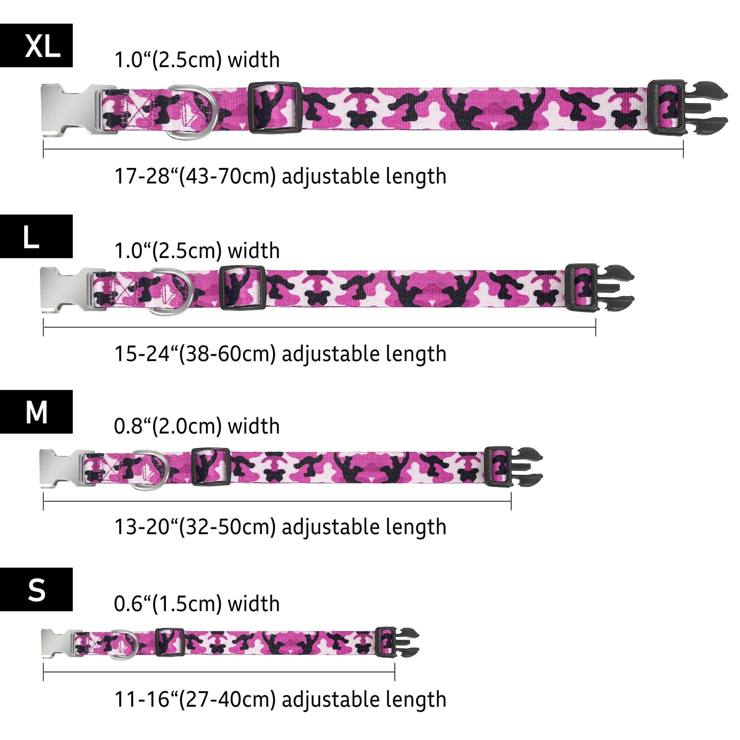 Personalized Camouflage Dog Collar with Free Engraving Tag