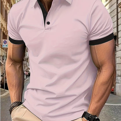 Breathable V-Neck Golf Shirt for Men - Summer Casual Wear