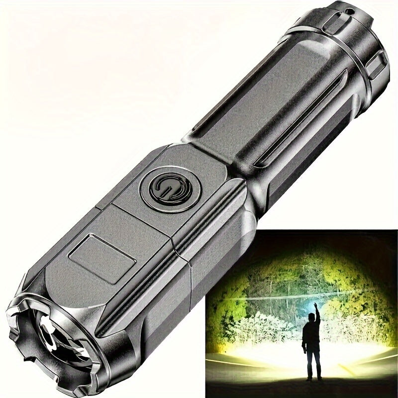 Rechargeable Super Bright Zoomable Flashlight for Outdoors