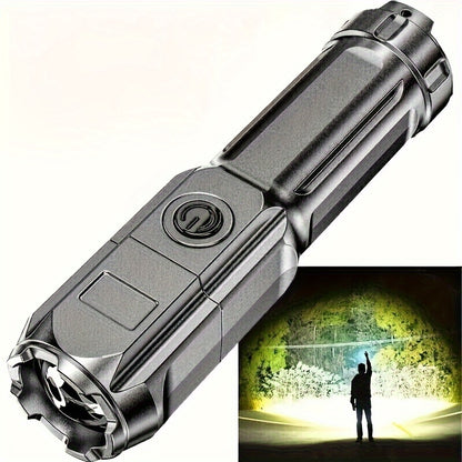Rechargeable Super Bright Zoomable Flashlight for Outdoors