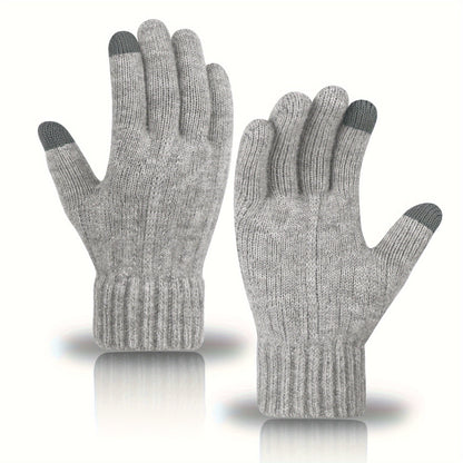 Alpaca Fleece Touch Screen Gloves with Secure Closure