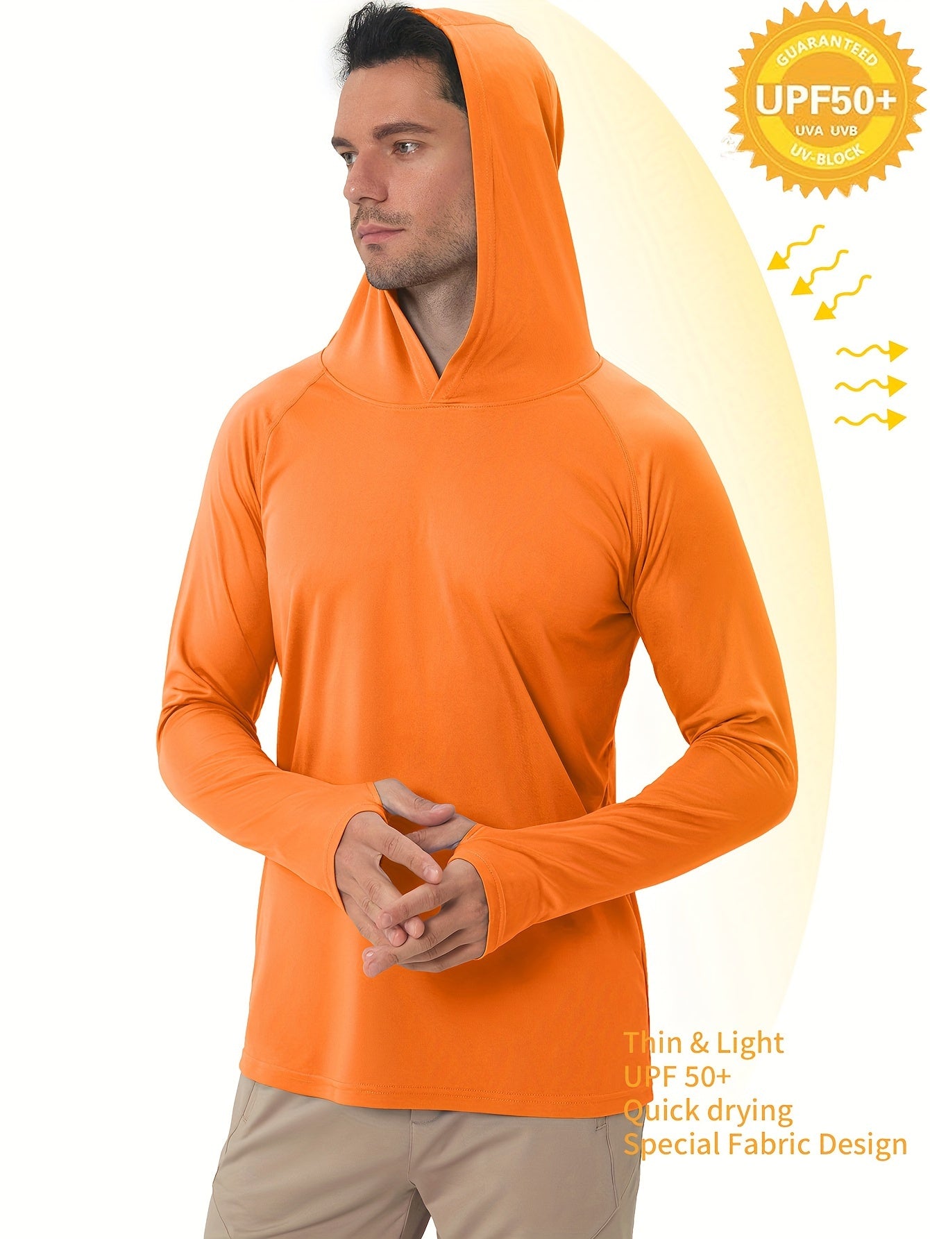 Lightweight UPF50+ Sun Protection Hoodie for Outdoor Activities