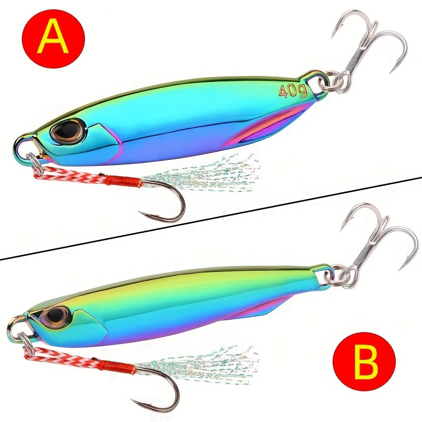 Colorful Electroplated Spoon Jigs for Freshwater Fishing