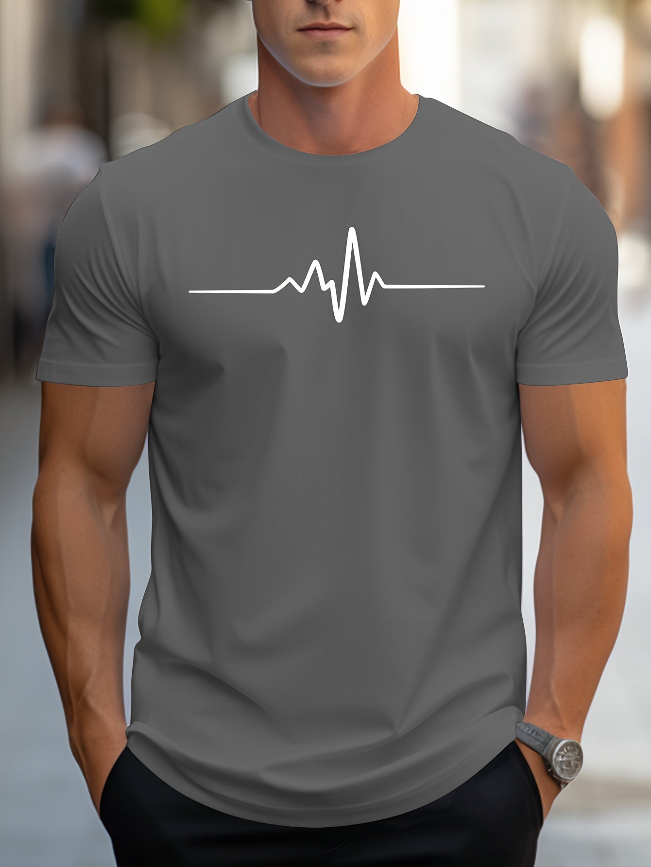 Men's Casual Graphic Print Short Sleeve T-shirt Summer Style