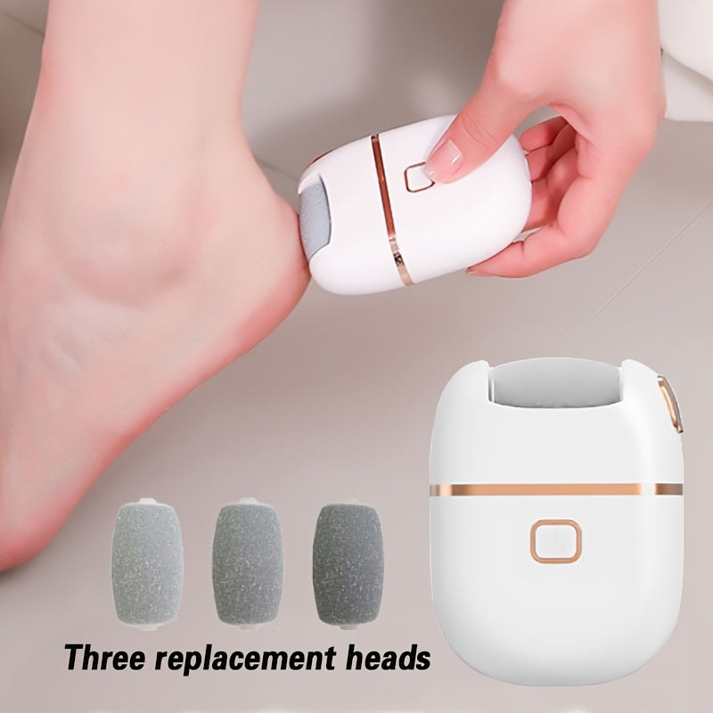 Versatile Foot File with Replaceable Heads and Dual Speed Settings