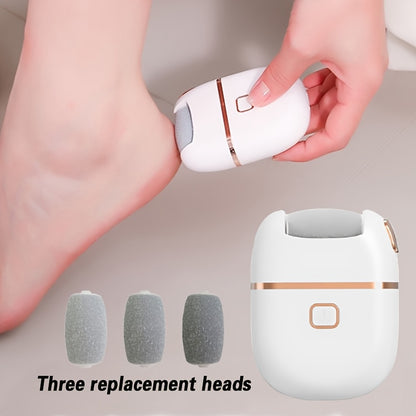 Versatile Foot File with Replaceable Heads and Dual Speed Settings