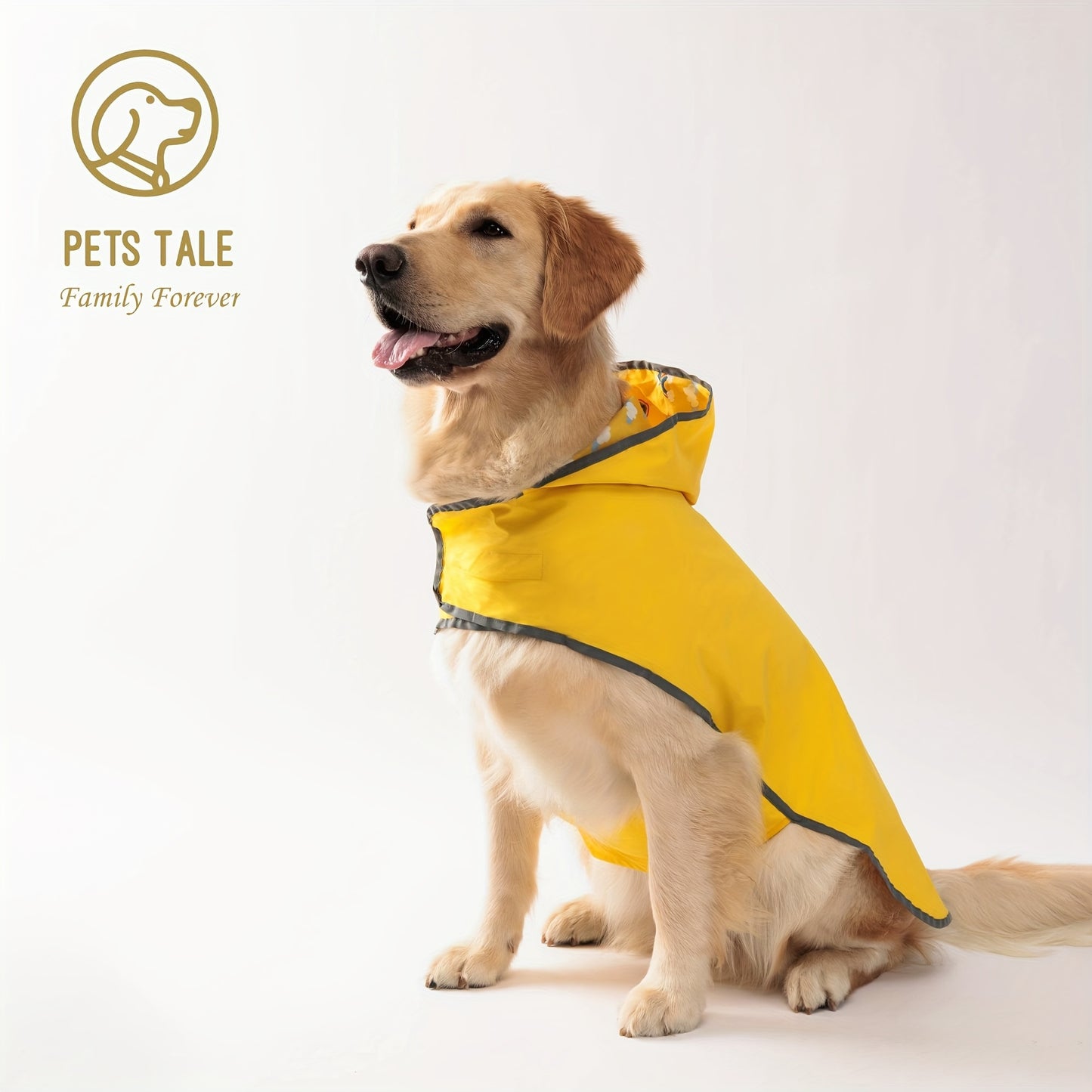 Reversible Dog Raincoat, Adjustable, Duck Print