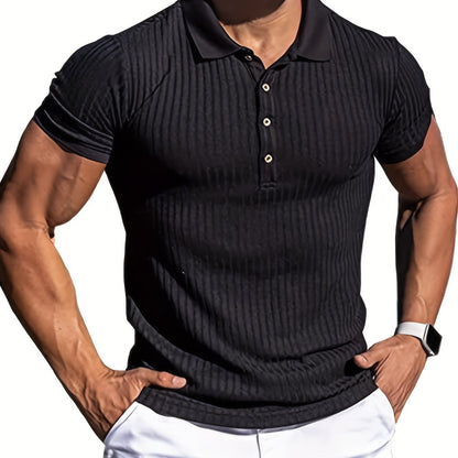 Men's Vintage High Stretch Button-Up Shirt for Summer Wear