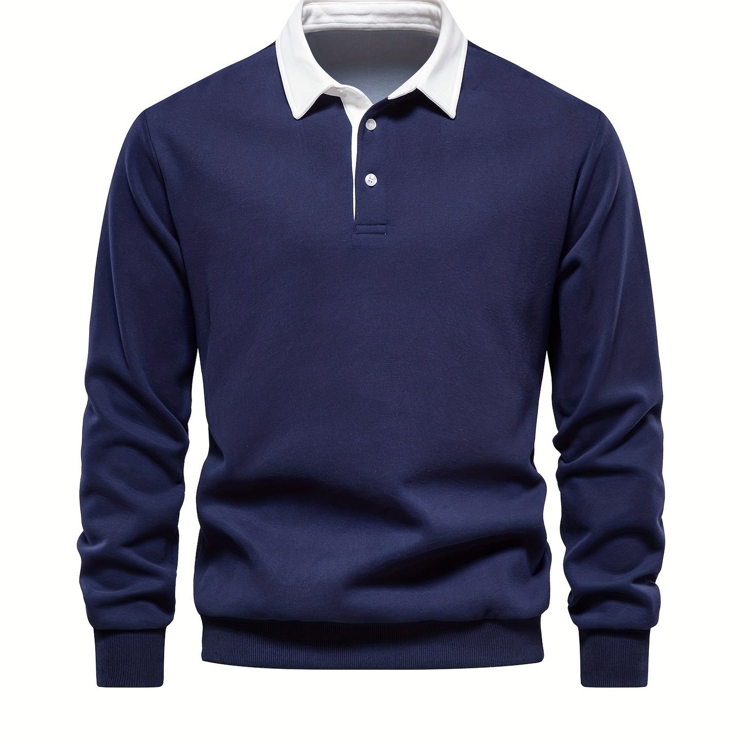 HookUpCo. Color Block Long Sleeve Pullover for Men
