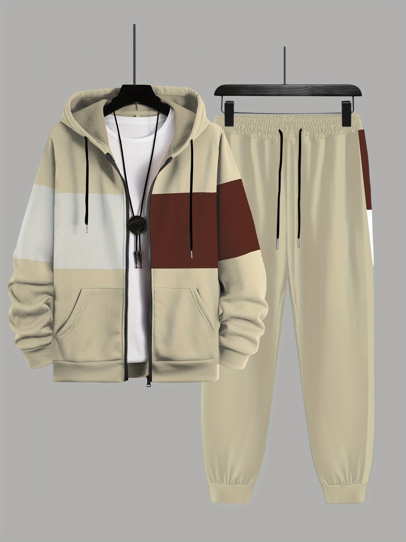 Men's Hooded Jogger Sweatsuit Set for Active Lifestyle