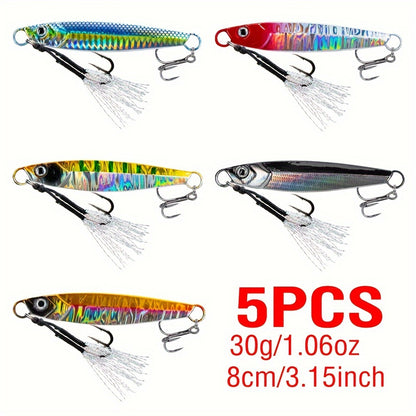 Mixed Color Fishing Jigs with 3D Eyes for Saltwater Fishing