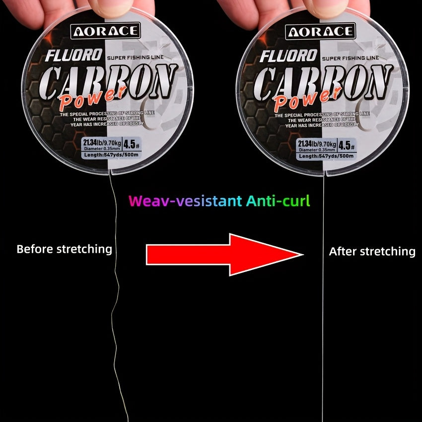 500m Fluorocarbon Fishing Line, Strong Shock Absorber