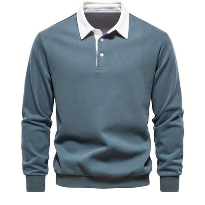 HookUpCo. Color Block Long Sleeve Pullover for Men