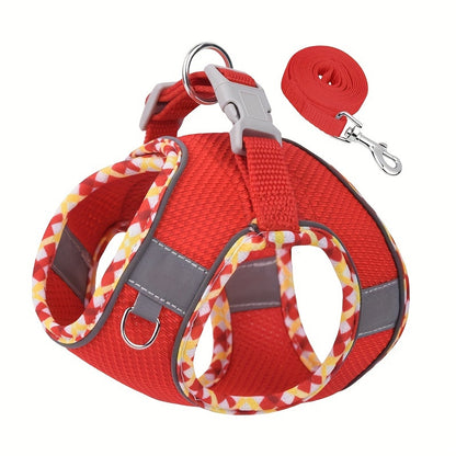 360-Degree Reflective Safety Vest Dog Leash for Active Pets