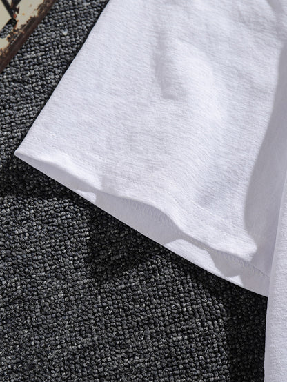 Fashion-Forward Plus Size Letter Pattern T-Shirt for Summer