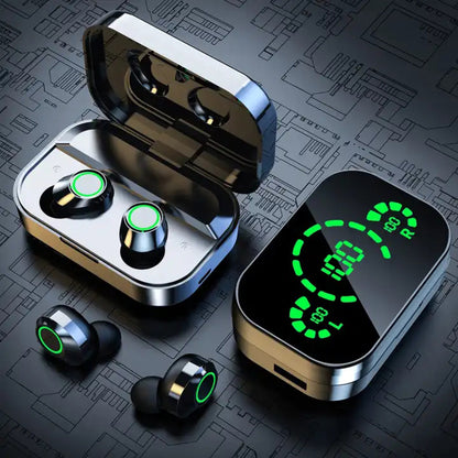 HookUpCo. Wireless Earbuds with Charging Case for Sports