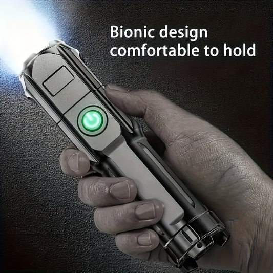 Rechargeable Super Bright Zoomable Flashlight for Outdoors