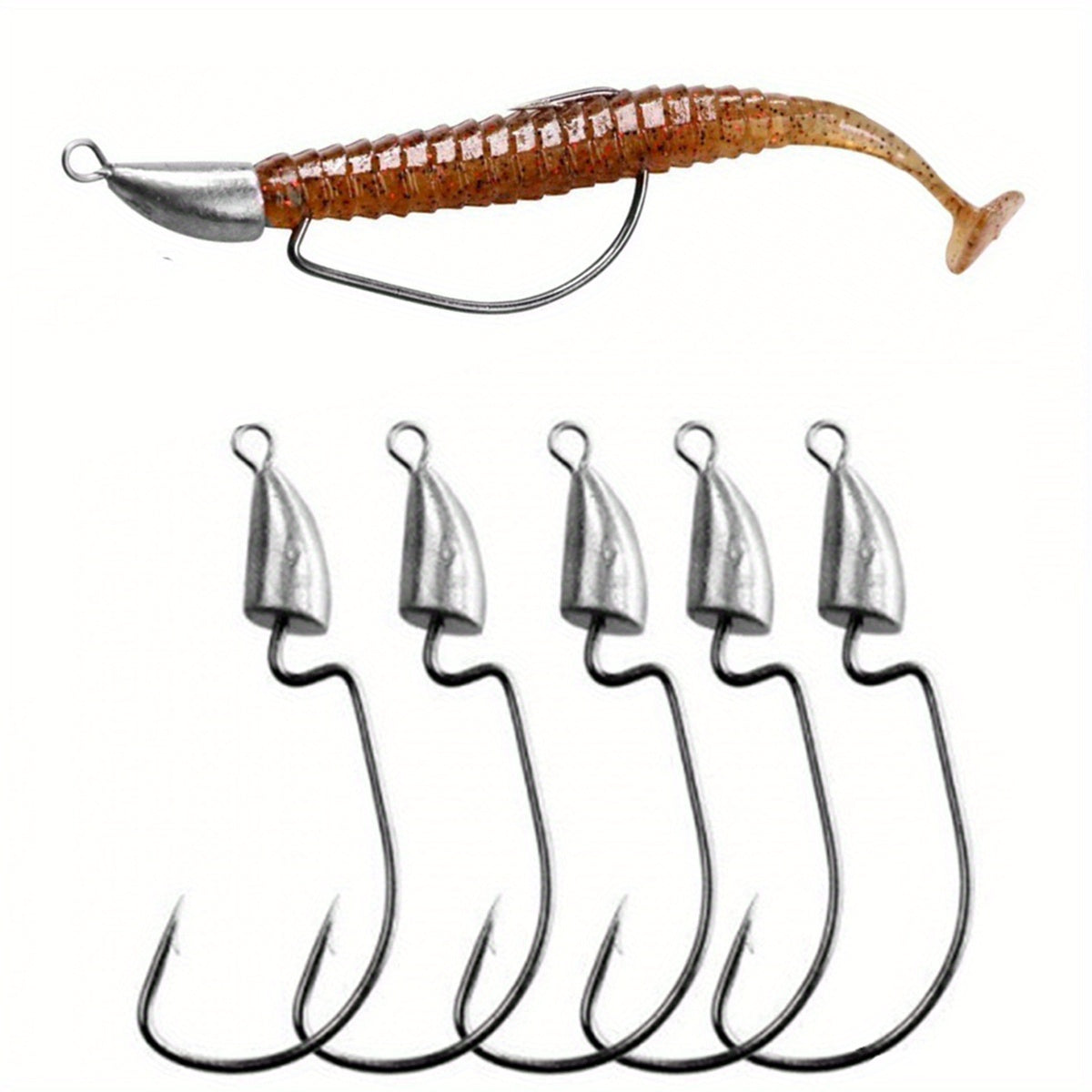 Versatile Barbed Crank Shank Hooks for Outdoor Fishing Fun