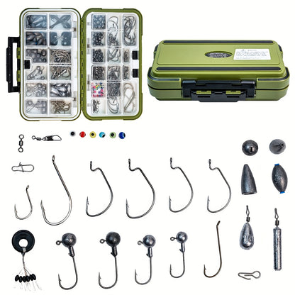 306-Piece Fishing Lure Accessories Kit with Tackle Box