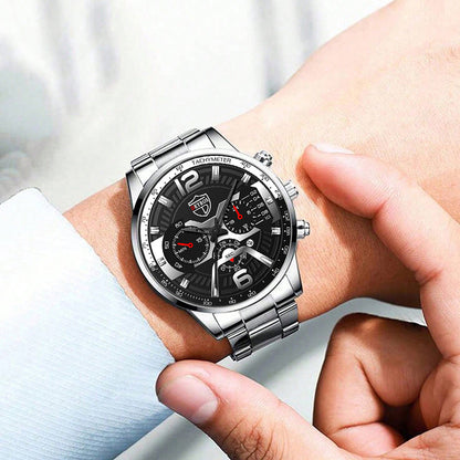 3-Piece Men's Quartz Watch, Bracelet & Necklace Set